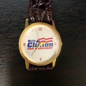 Rare Bill Clinton For President 1992 Leather Watch
